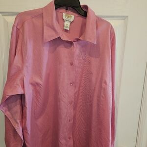 Women's Talbots Plus Size 22W 100% Cotton Button Down Shirt